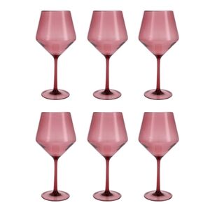 Fortessa Sole shatter resistant 22 oz rose red wine glasses set of 6